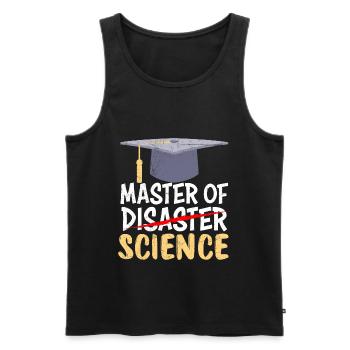 Master of Science Master of Disaster Master - Männer Premium Bio Tank Top - Schwarz - Vorne - AI Model Male 178 light (178cm)