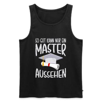 Nur ein Master kann so gut aussehen Master - Männer Premium Bio Tank Top - Schwarz - Vorne - Michal (187cm)