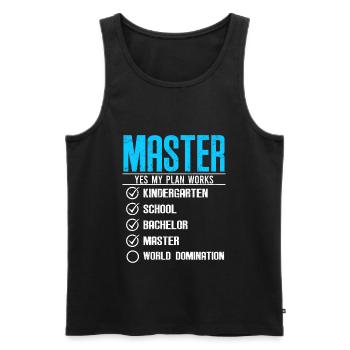 Master Checklist Master's Degree 2022 - Men's Premium Organic Tank Top - black - Front - Michal (187cm)