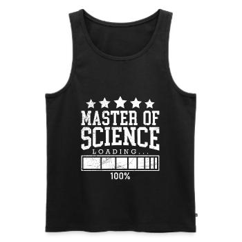 Masrter of Science loading complete - Men's Premium Organic Tank Top - black - Front - Michal (187cm)
