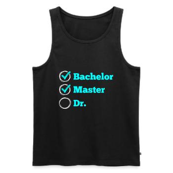 Master Checklist Master's Degree 2022 - Men's Premium Organic Tank Top - black - Front - Michal (187cm)