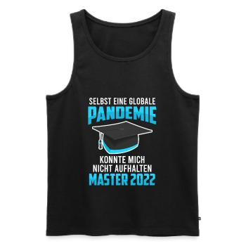 Master Abschluss 2022 Pandemie - Männer Premium Bio Tank Top - Schwarz - Vorne - AI Model Male 178 light (178cm)