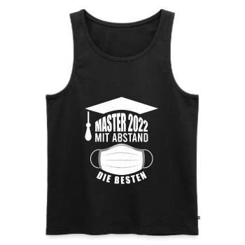 Master Pandemie Master Abschluss 2022 - Männer Premium Bio Tank Top - Schwarz - Vorne - AI Model Male 178 light (178cm)