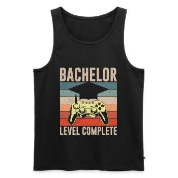 Niveau Bachelor Baccalauréat complet - Débardeur bio Premium Homme - noir - Devant - Michal (187cm)