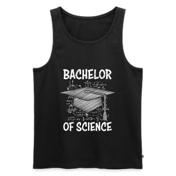 Bachelor of Science Mathematik Physik - Männer Premium Bio Tank Top - Schwarz - Vorne - AI Model Male 178 light (178cm)