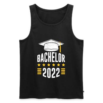 Bachelor 2022 Bachelorabschluss Bachelor - Männer Premium Bio Tank Top - Schwarz - Vorne - AI Model Male 178 light (178cm)