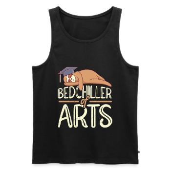 Bedchiller of Arts Bachelorabschluss Bachelor - Männer Premium Bio Tank Top - Schwarz - Vorne - AI Model Male 178 light (178cm)