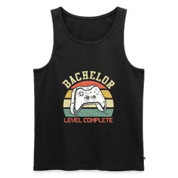 Bachelor Level Complete Bachelor - Männer Premium Bio Tank Top - Schwarz - Vorne - AI Model Male 178 light (178cm)