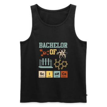 Baccalauréat en chimie Baccalauréat ès sciences - Débardeur bio Premium Homme - noir - Devant - AI Model Male 178 light (178cm)
