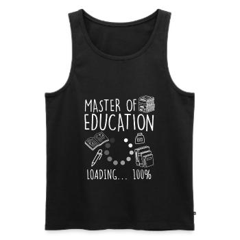 Master of Education Master's Degree - Men's Premium Organic Tank Top - black - Front - Michal (187cm)