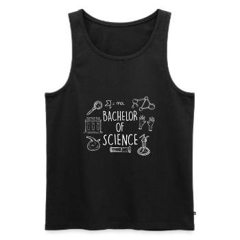Baccalauréat baccalauréat ès sciences - Débardeur bio Premium Homme - noir - Devant - AI Model Male 178 light (178cm)