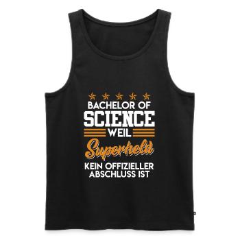 Baccalauréat ès sciences Baccalauréat - Débardeur bio Premium Homme - noir - Devant - AI Model Male 178 light (178cm)
