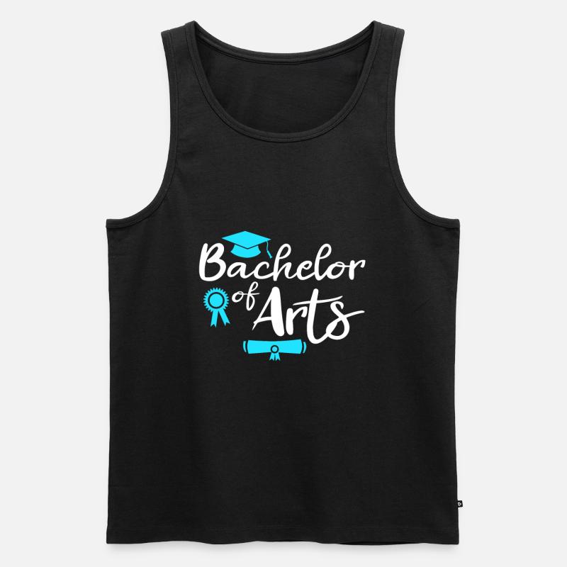 Bachelor of Arts Bachelorabschluss - Männer Premium Bio Tank Top - Schwarz