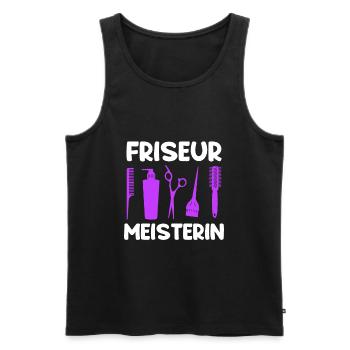 Friseur Meisterin Meister - Männer Premium Bio Tank Top - Schwarz - Vorne - Michal (187cm)