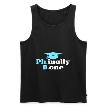 Doctor 2022 Doctorate Academic Dissertation - Men's Premium Organic Tank Top - black - Front - AI Model Male 178 light (178cm)