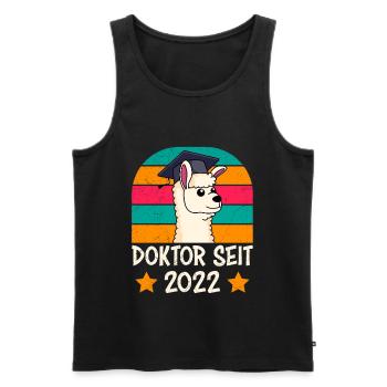 Docteur depuis 2022 Thèse de thèse de doctorat - Débardeur bio Premium Homme - noir - Devant - AI Model Male 178 light (178cm)