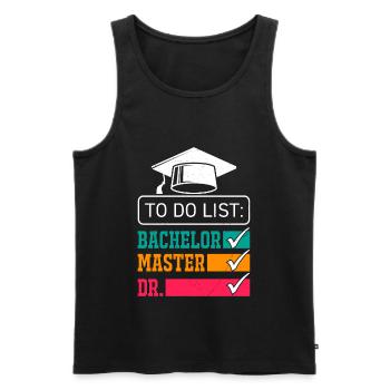 Doctor 2022 Doctorate doctorate passed - Men's Premium Organic Tank Top - black - Front - Michal (187cm)
