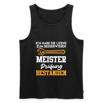 Meister Meisterprüfung Kfz Meister - Männer Premium Bio Tank Top - Schwarz - Vorne - Michal (187cm)