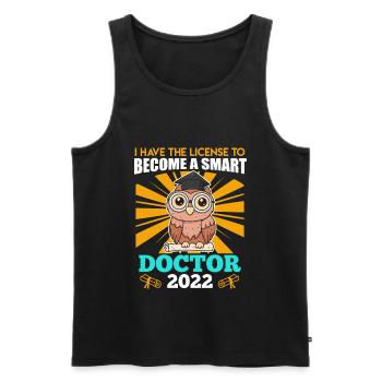 Doctorat 2022 Doctorat Thèse de doctorat - Débardeur bio Premium Homme - noir - Devant - AI Model Male 178 light (178cm)