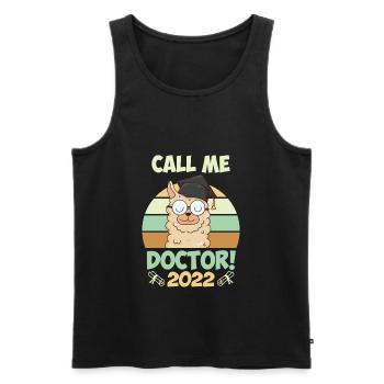 Doctorat 2022 Thèse de doctorat Doctorat - Débardeur bio Premium Homme - noir - Devant - AI Model Male 178 light (178cm)