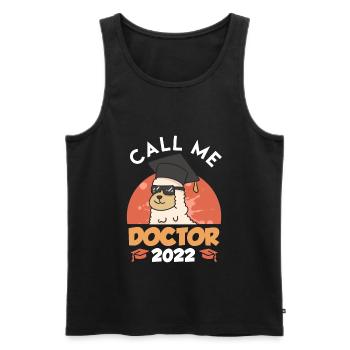 Appelez-moi Docteur 2022 PhD - Débardeur bio Premium Homme - noir - Devant - Michal (187cm)
