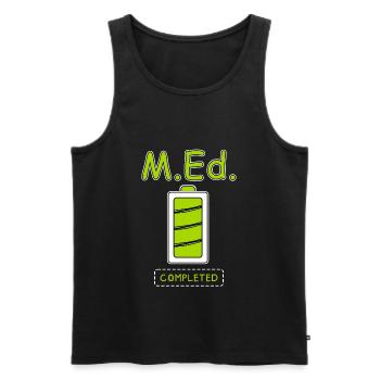 Master of Education completed Master's degree - Men's Premium Organic Tank Top - black - Front - Michal (187cm)