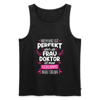 Doctorat Presque Parfait Docteur 2022 - Débardeur bio Premium Homme - noir - Devant - Michal (187cm)