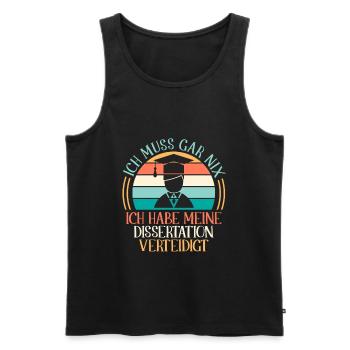 Promotion 2022 Doktor - Männer Premium Bio Tank Top - Schwarz - Vorne - Michal (187cm)