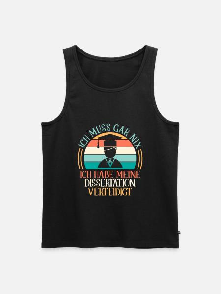 Promotion 2022 Doktor - Männer Premium Bio Tank Top - Schwarz