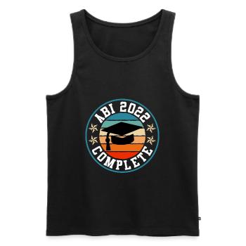 Abiturient 2022 Abitur complete Abi 2022 - Männer Premium Bio Tank Top - Schwarz - Vorne - AI Model Male 178 light (178cm)