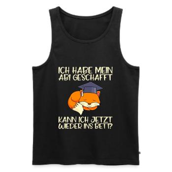 Abi 2022 geschafft kann ich wieder ins Bett? - Männer Premium Bio Tank Top - Schwarz - Vorne - AI Model Male 178 light (178cm)