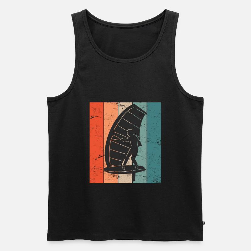 Wing Foil Wingsurf Wing Surfer - Männer Premium Bio Tank Top - Schwarz