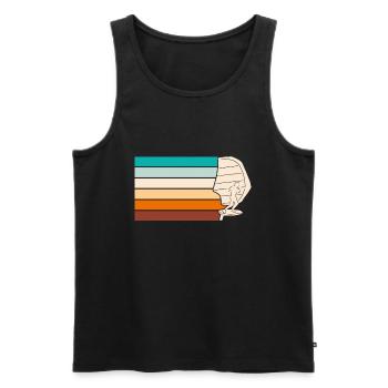 Wing Surf Wing Foil Wing Foiler - Men's Premium Organic Tank Top - black - Front - AI Model Male 178 light (178cm)
