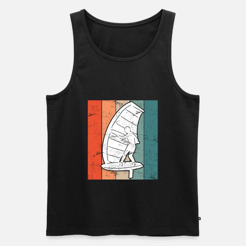 Wing Foil - Männer Premium Bio Tank Top - Schwarz