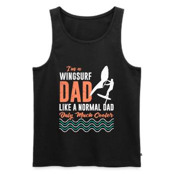 Wing Foil Dad Wing Surf Papa Wingfoiling - Débardeur bio Premium Homme - noir - Devant - Michal (187cm)