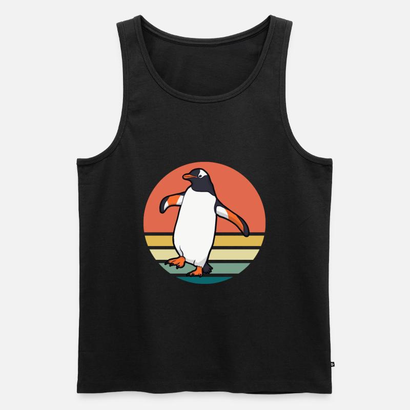 Pinguin - Männer Premium Bio Tank Top - Schwarz