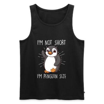 Petit ami pingouin pas court - Débardeur bio Premium Homme - noir - Devant - Michal (187cm)