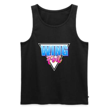 Wing Foil Wingsurf - Männer Premium Bio Tank Top - Schwarz - Vorne - AI Model Male 178 light (178cm)
