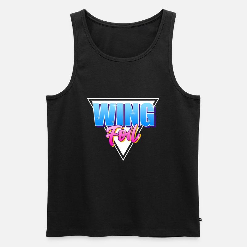 Wing Foil Wingsurf - Männer Premium Bio Tank Top - Schwarz