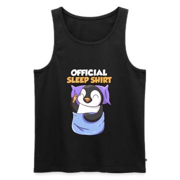 Chemise de couchage pour enfants Penguin Chemise de couchage officielle - Débardeur bio Premium Homme - noir - Devant - AI Model Male 178 light (178cm)