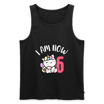 Ich bin jetzt 6 Jahre Geburtstag 6. Geburtstag - Männer Premium Bio Tank Top - Schwarz - Vorne - AI Model Male 178 light (178cm)