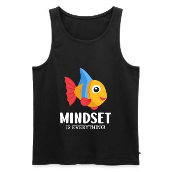 Mindset is all goldfish aquarium divers - Men's Premium Organic Tank Top - black - Front - Michal (187cm)