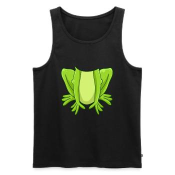 Lustiges Frosch Kostüm Karneval Fasching - Männer Premium Bio Tank Top - Schwarz - Vorne - AI Model Male 178 light (178cm)