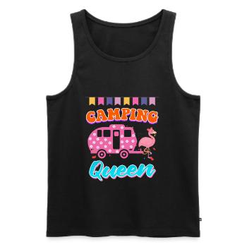 Flamingo Camping Queen Camper Femmes - Débardeur bio Premium Homme - noir - Devant - Michal (187cm)