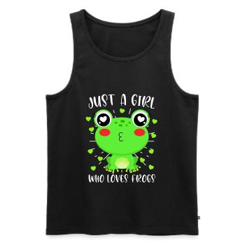Just a girl who loves Frogs Girl loves frog - Men's Premium Organic Tank Top - black - Front - Michal (187cm)