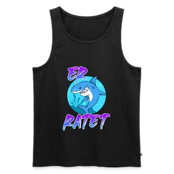 Er heiratet Hai-ratet Wortwitz Männer - Männer Premium Bio Tank Top - Schwarz - Vorne - Michal (187cm)