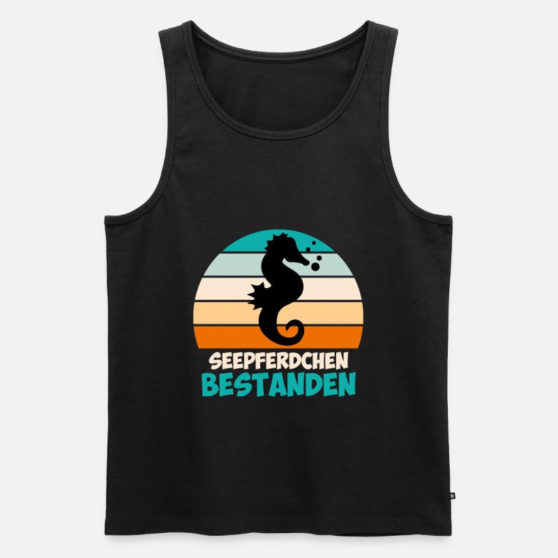 Seepferdchen Abzeichen - Männer Premium Bio Tank Top - Schwarz
