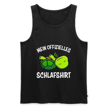 Schildkröten Schlafshirt offizielles Schlafshirt - Männer Premium Bio Tank Top - Schwarz - Vorne - Michal (187cm)