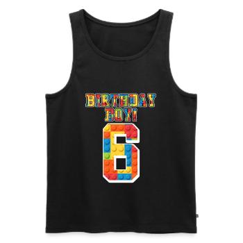 Birthday Boy I am 6 years 6th birthday - Men's Premium Organic Tank Top - black - Front - Michal (187cm)