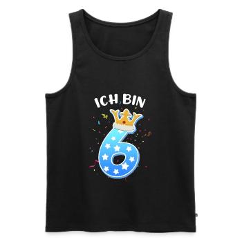 Ich bin 6 Jahre 6. Geburtstag Jungen - Männer Premium Bio Tank Top - Schwarz - Vorne - Michal (187cm)